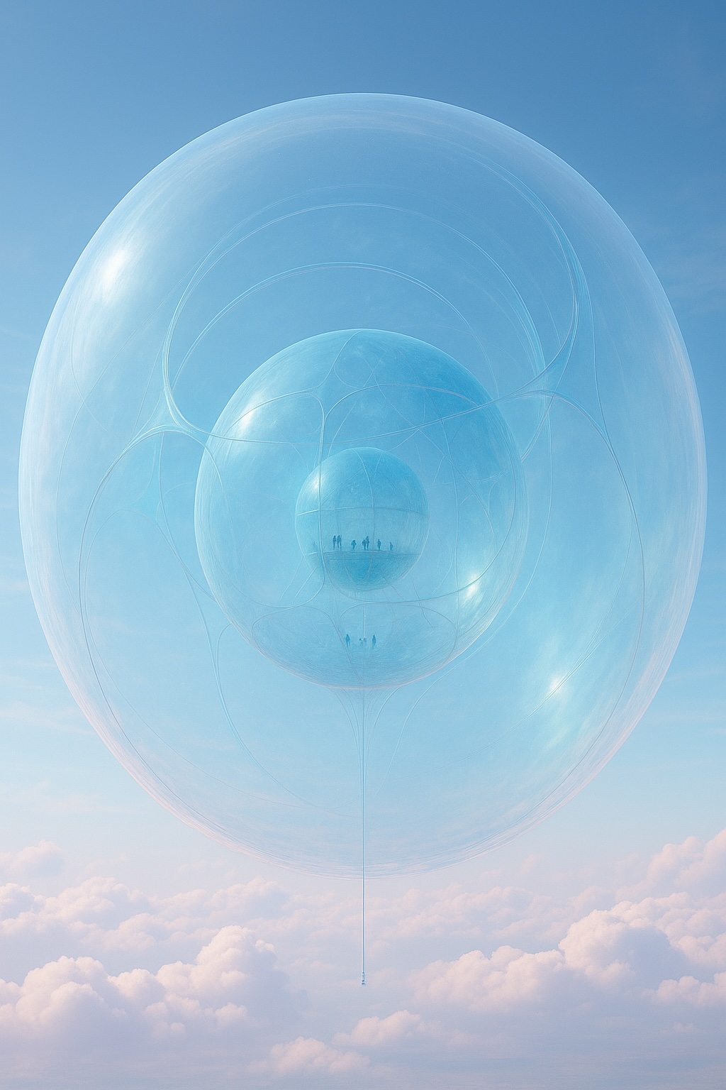 Close-up of a crystalline spherical structure, possibly Venus microbial life or habitat module